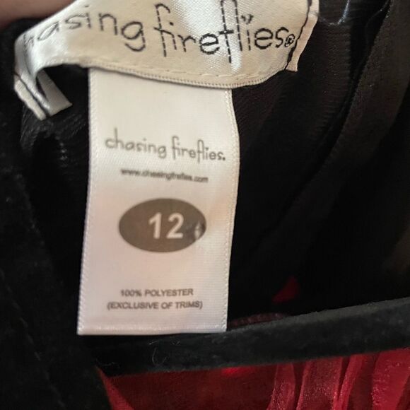 Chasing Fireflies Autumn Whimsical Asymmetrical Velvet Sequins Girls Dress 12 - Picture 5 of 16